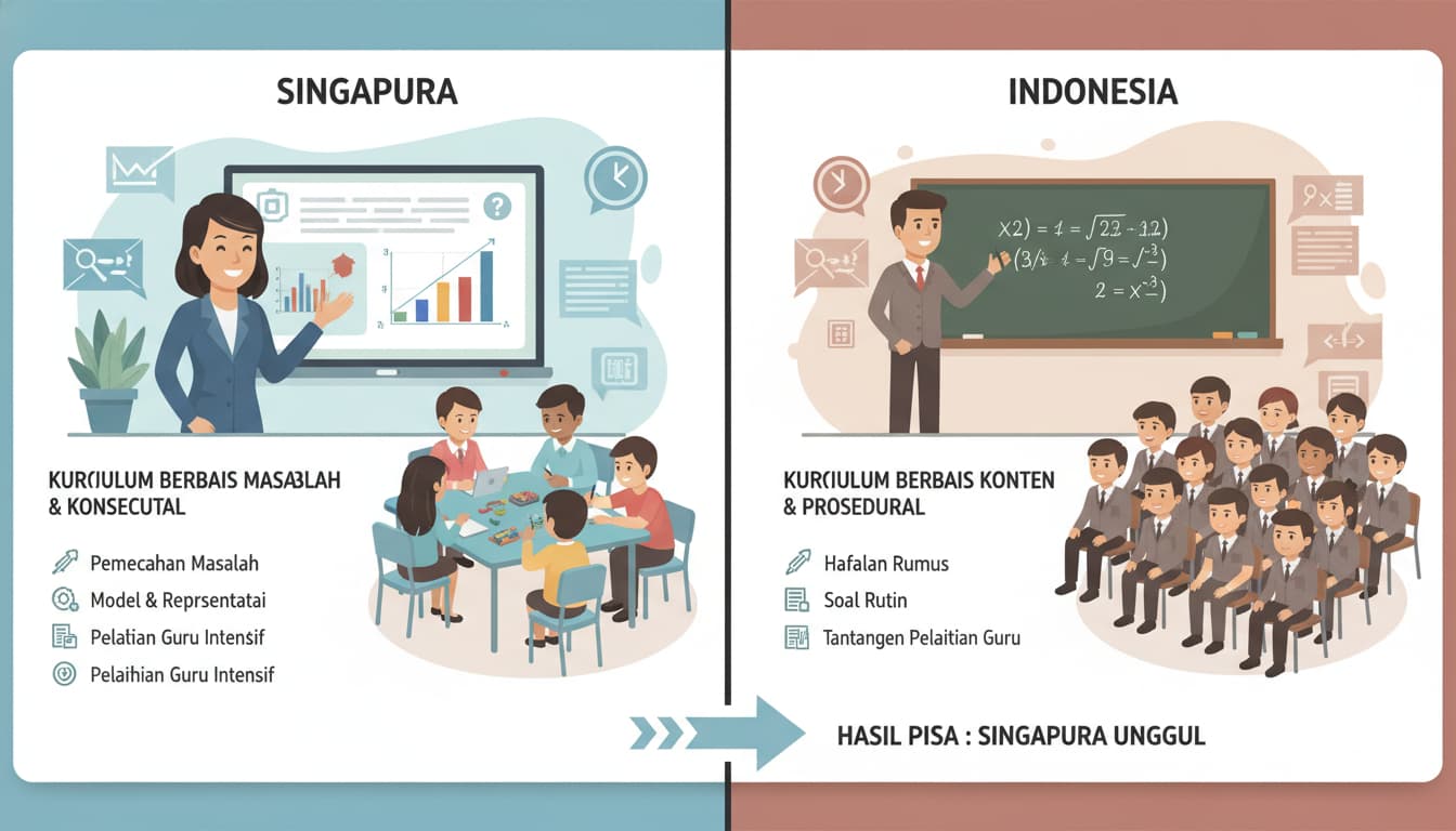 Rahasia Matematika Singapura vs Kurikulum Indonesia: Mengapa Singapura Selalu Unggul di PISA?